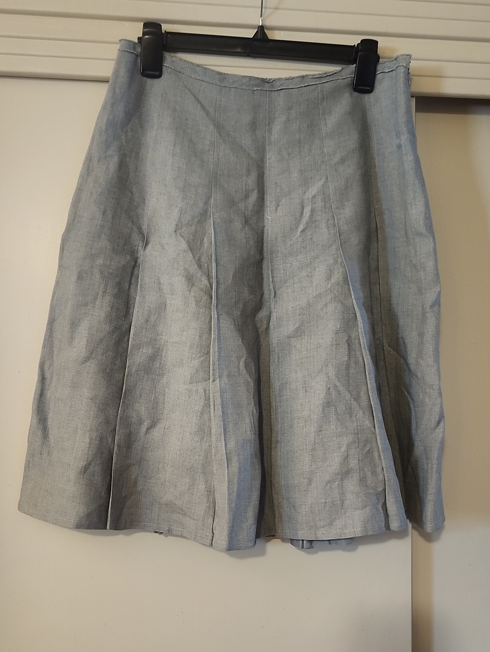 Bcbg Light Gray Pleated A-Line Women's Skirt